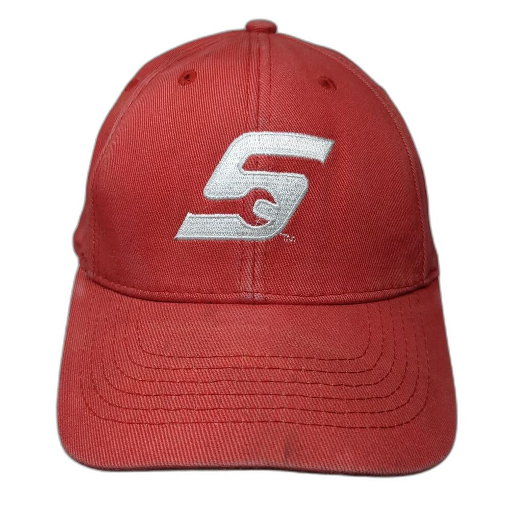 K-Products Baseball Cap Red One Size Snap-on Tools Logo Embroidered Elastic Hat